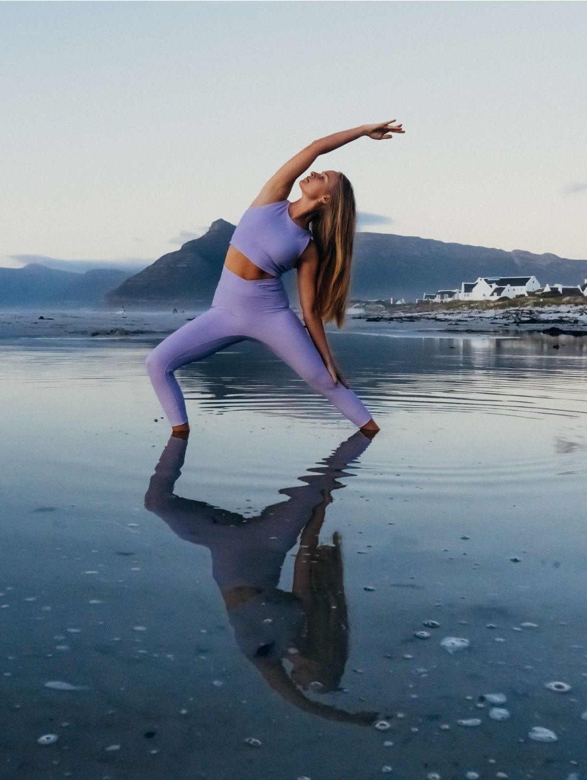 Violet Vibes Ribbed yoga bra - Spiritgirl Activewear