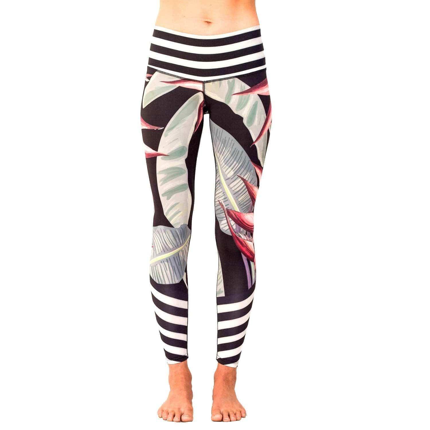 Women's high-waisted leggings - Birds Of Paradise - Spiritgirl Activewear