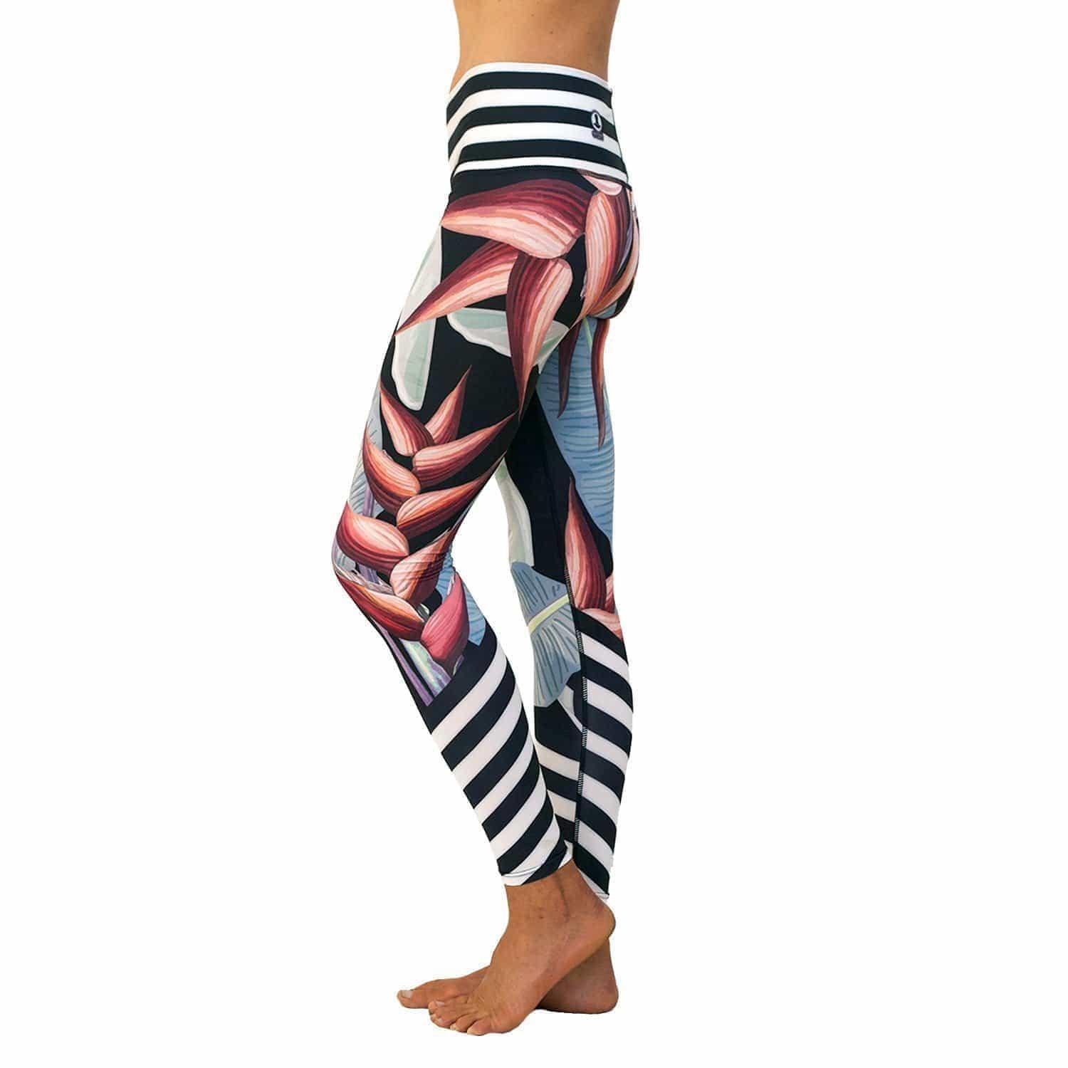 Women's high-waisted leggings - Birds Of Paradise - Spiritgirl Activewear